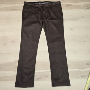 Barabas Italy Handcrafted Men 36 Coffee Gator Skin Pattern Tapered Work Pants